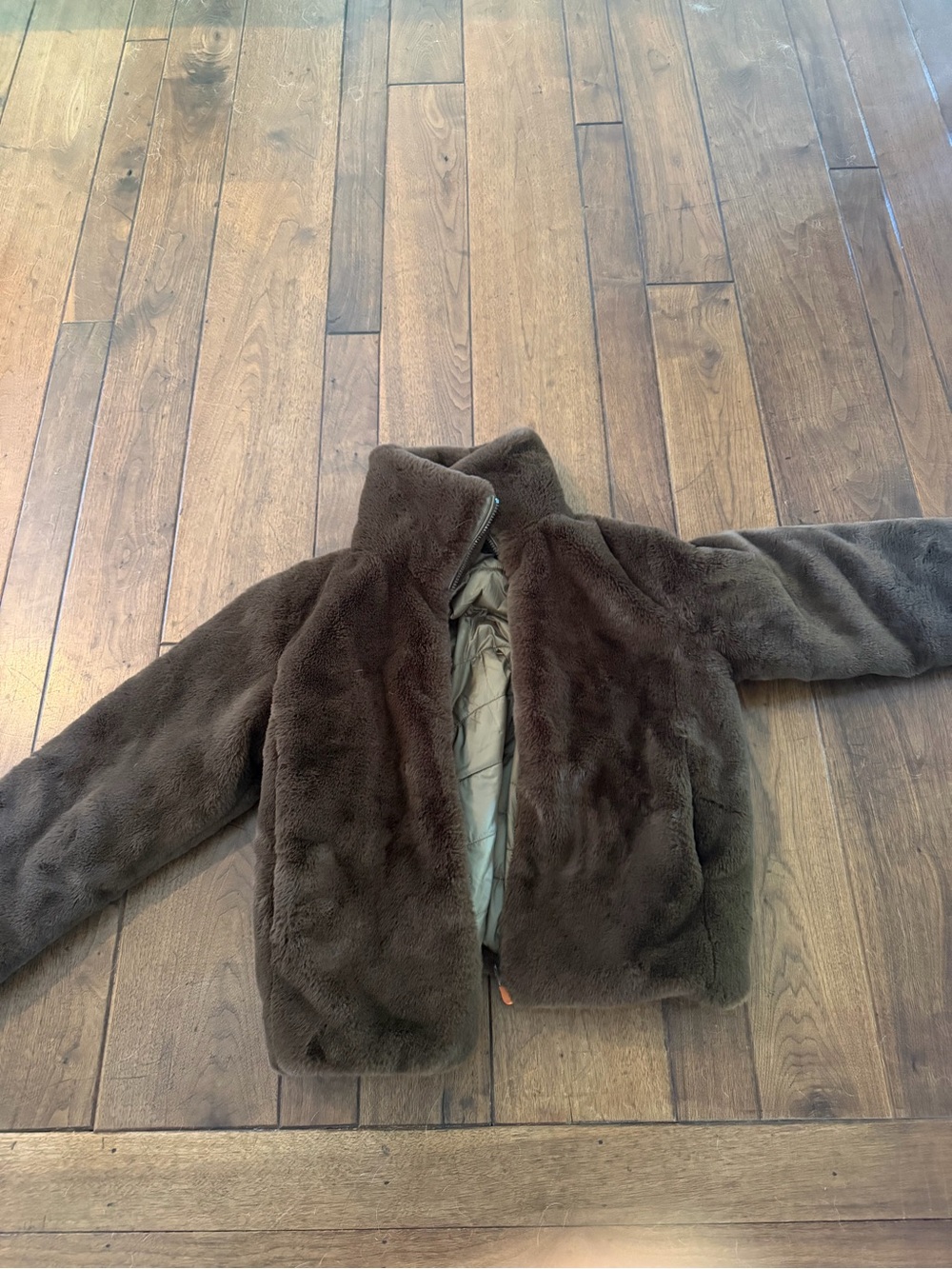 Plush Brown Faux Fur Puffer Jacket - Women's Cozy Winter Coat